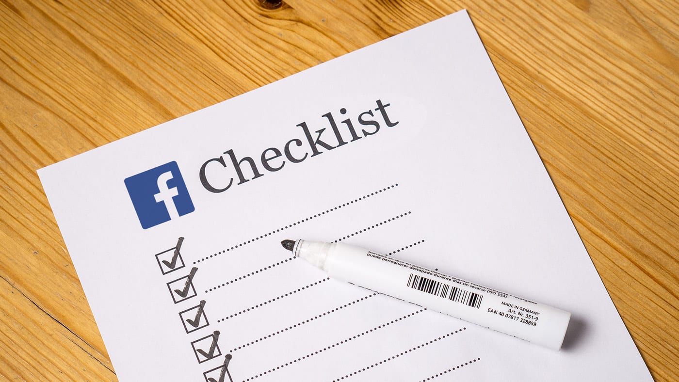 Facebook event checklist