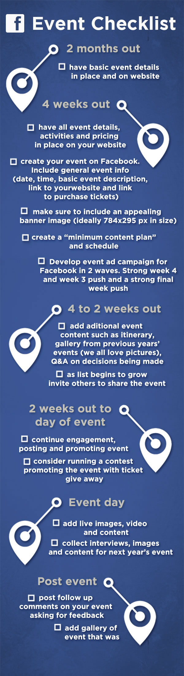 Facebook Event Checklist