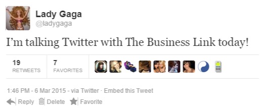 Lady Gaga Tweet