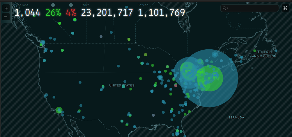 Here's a geographic display of "Eichel" mentions just after the goal.