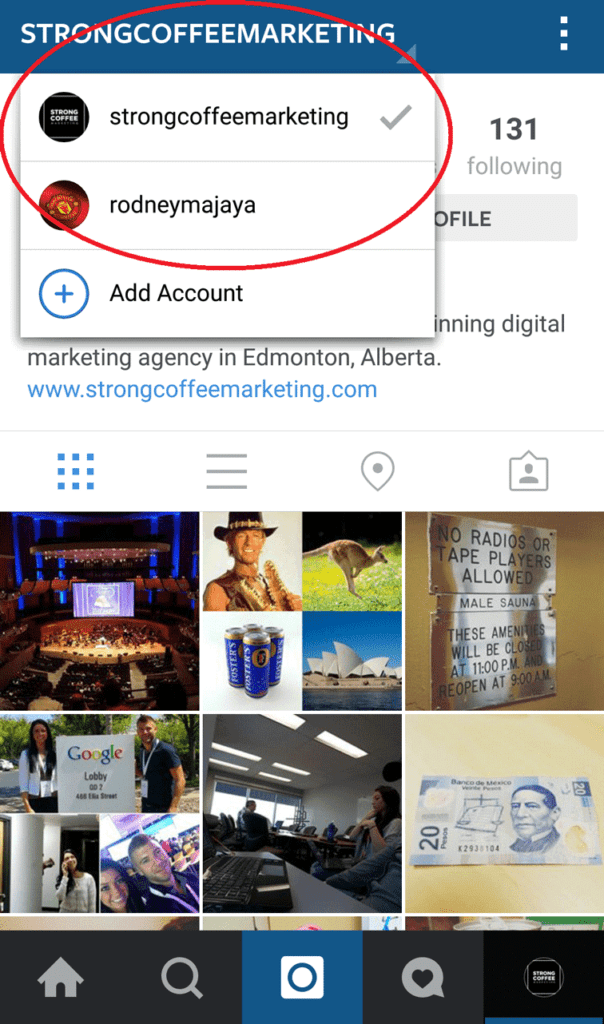 instagram multiple accounts